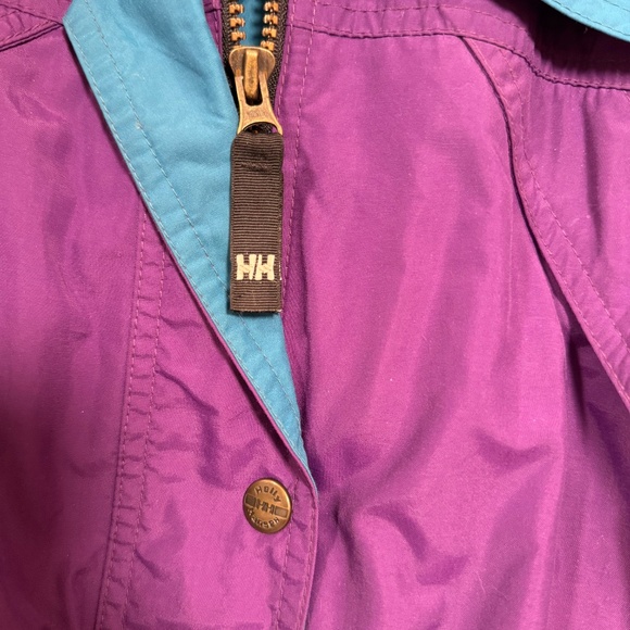 Helly Hansen Vintage Purple Retro Belted 80s 90s Snow Alpine Ski Jacket Women L - Picture 11 of 16